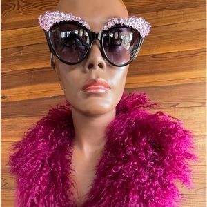 NWT Thomas James LOS ANGELES Rhinestone CAT-Eye EROS 1942 Rita SUNGLASSES UV400